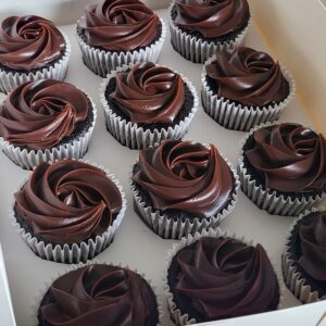 Moist Chocolate Cupcakes with Chocolate Ganache Frosting - 12 Piece Set